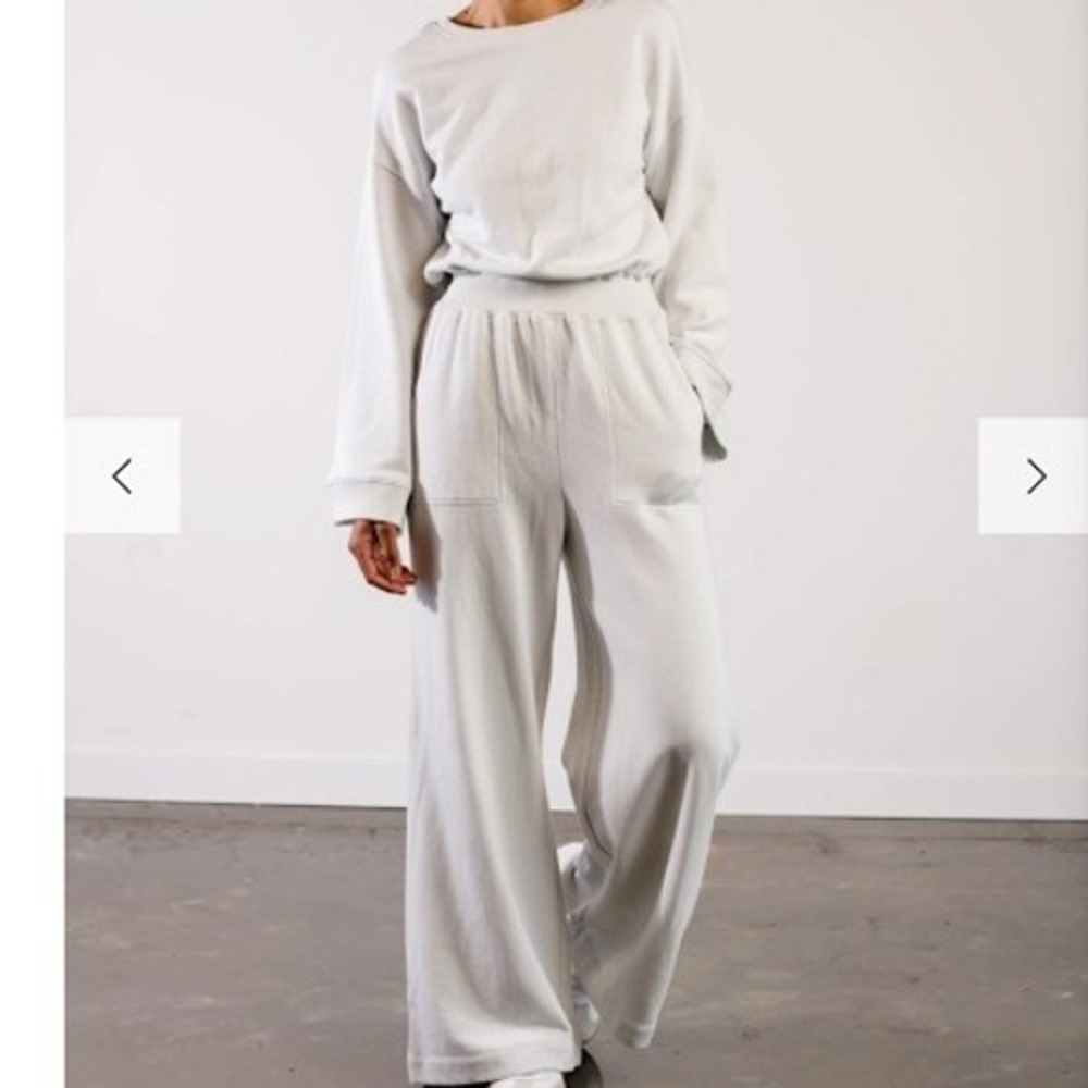 ABLE Dana Everywhere Jumpsuit Chalk Lounge Relaxed Size L